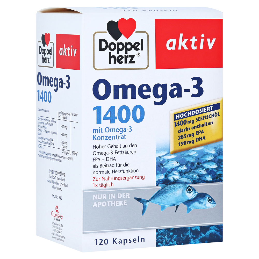 Doppelherz aktiv Omega-3 1,400 capsules